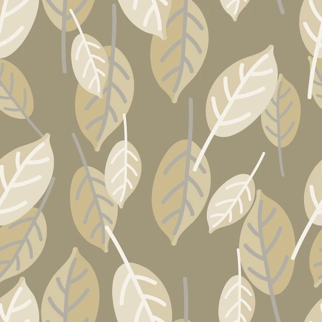 a pattern of leaves on a brown background, a digital rendering, inspired by Masamitsu Ōta, cute:2, on a gray background, late morning, light color