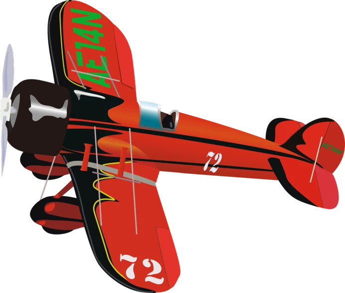 a small red airplane flying through the air, by Dave Melvin, dada, vectorized, race car, hero shot, animation