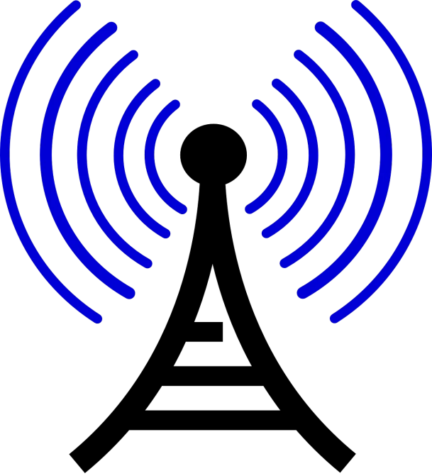 a blue wifi icon on a black background, by Shinji Aramaki, op art, ears are listening, 4k vertical wallpaper, cell phone photo, close photo