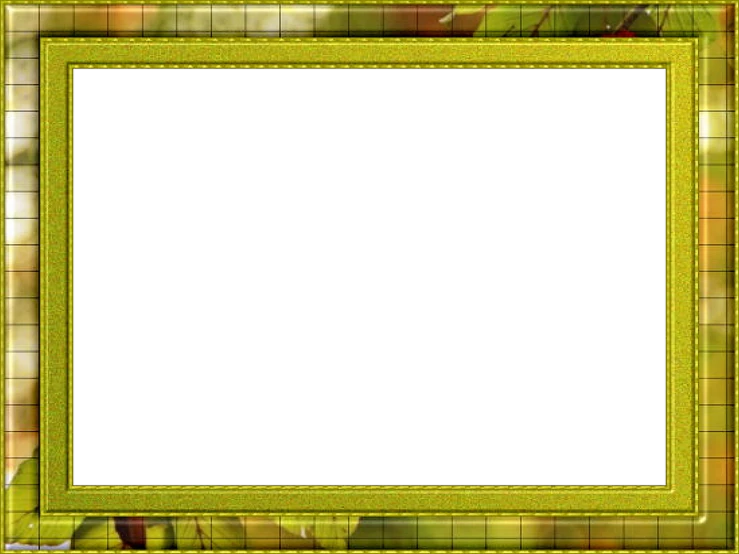 a picture frame sitting on top of a tiled floor, a mosaic, by Felix-Kelly, deviantart, gradient black green gold, golden leaves at frame border, wide screenshot, background depicting a temple