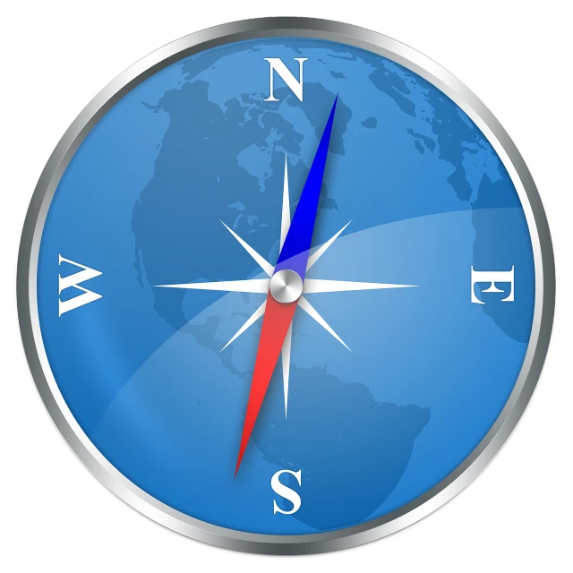 a close up of a clock on a white background, an illustration of, national geographical, silver and blue color schemes, directions, wikipedia