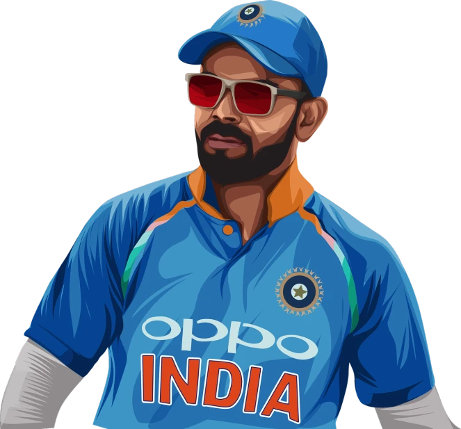 a man wearing sunglasses and a blue shirt, vector art, inspired by Stan Stokes, trending on dribble, sots art, narendra modi, highly detailed 4 k art, professional sports style, 8 k what