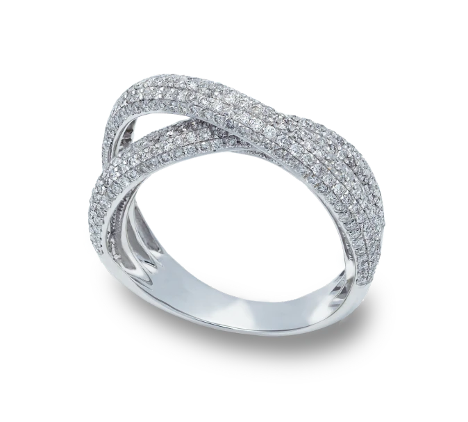 a diamond ring sitting on top of a white surface, a digital rendering, intertwined full body view, screen cap, bridges, high detail product photo