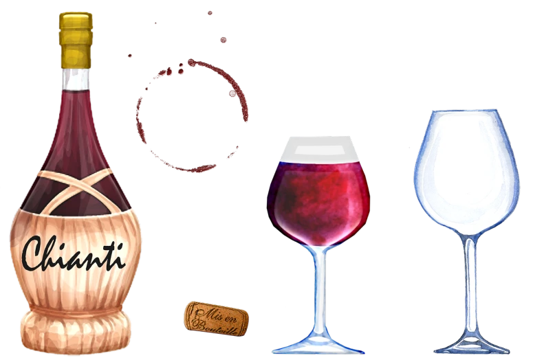a bottle of wine and a glass of wine, concept art, inspired by Jacopo Bellini, process art, commercial banner, sprites, black velvet painting, anmi