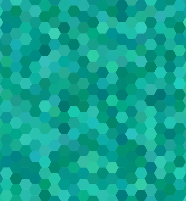 a blue and green background with hexagons, a mosaic, inspired by Art Green, low polygons illustration, tileable, random scheme color, bargello pattern