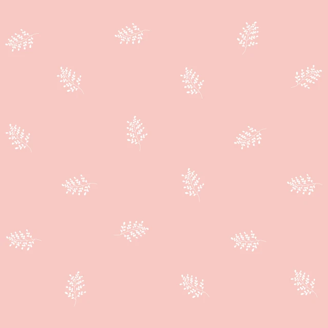 a pattern of white leaves on a pink background, a digital rendering, tumblr, minimalism, made with illustrator, woodland backround, speckled, wreath of ferns