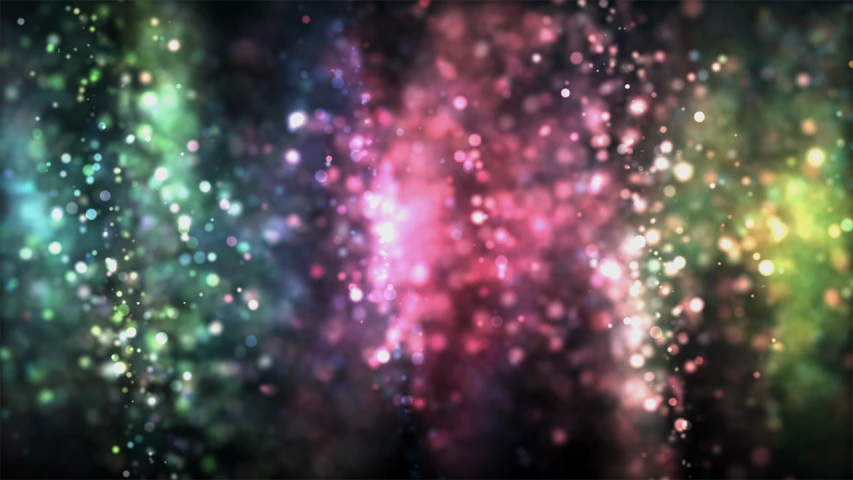 a close up of blurry lights on a black background, digital art, colorful nebula background, bokeh photo