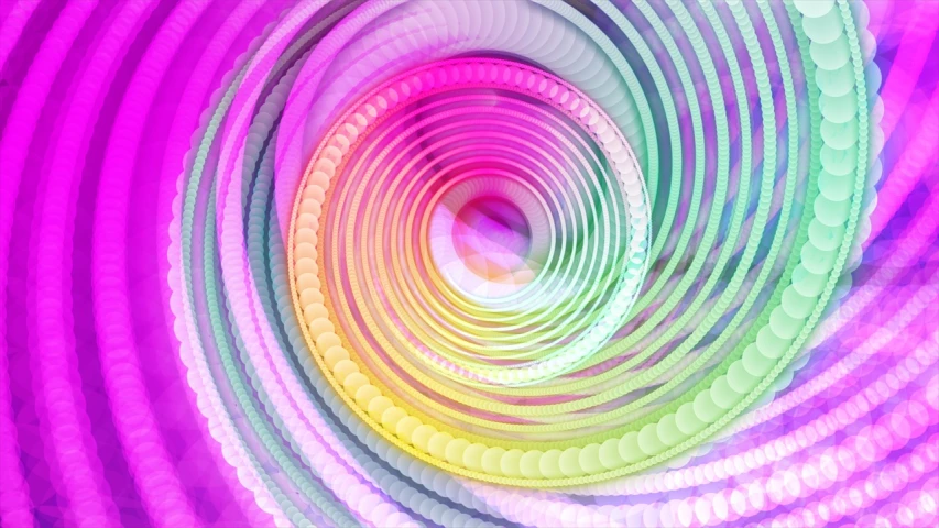 a close up of a colorful spiral design, digital art, generative art, high quality product image”