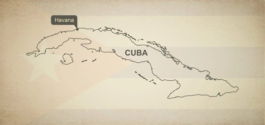 a drawing of a map of cuba, an illustration of, shutterstock, cobra, wide establishing shot, sepia colors, robb cobb, hero shot