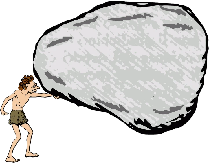 a man standing in front of a large rock, inspired by Masamitsu Ōta, pixabay contest winner, conceptual art, on the surface of an asteroid, clip art, also known as artemis or selene, carrying big sack