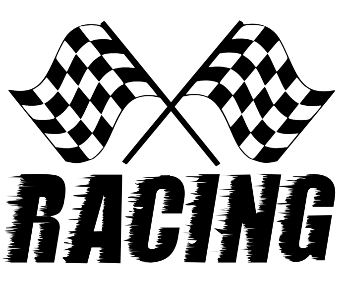 a pair of black and white checkered earrings on a black background, vector art, inspired by Veikko Törmänen, pixabay, nascar race, hq 4k phone wallpaper, flags, on a street race track