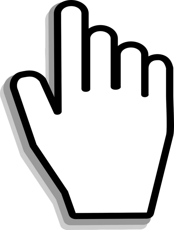 a hand touching a button on a black background, a screenshot, by Andrei Kolkoutine, pixabay, computer art, black and white vector, palm, no - text no - logo, long fingernails