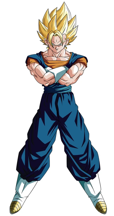 a young gohan standing with his arms crossed, an illustration of, shutterstock, reference sheet white background, mike ehrmantraut, full lenght view, he is! about 3 0 years old