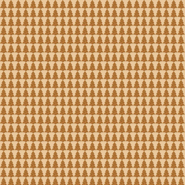 a pattern of small trees on a beige background, a stock photo, inspired by Katsushika Ōi, trending on pixabay, op art, caramel, christmas tree, wallpaper!, golden pyramids