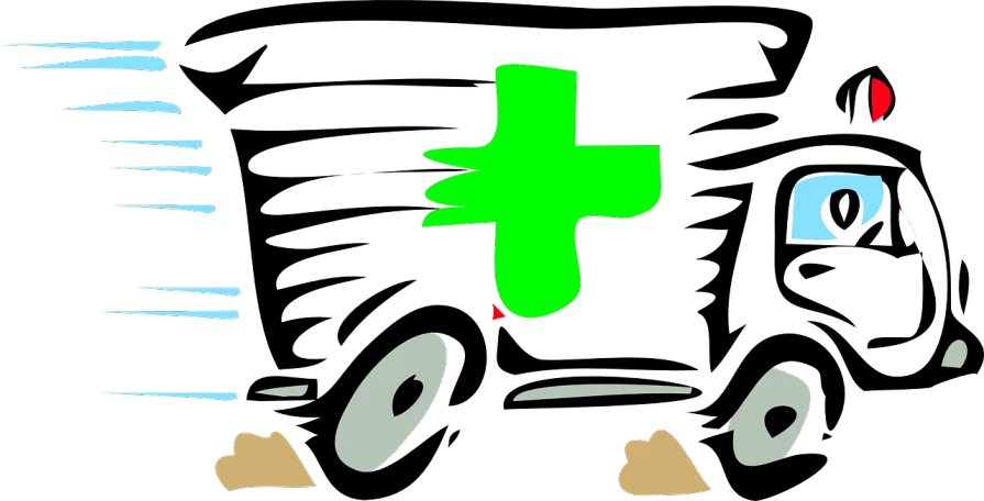 a drawing of a green plus sign on a black background, by Altichiero, deviantart, ambulance, kermit driving a car, low quality photo, (abstract)