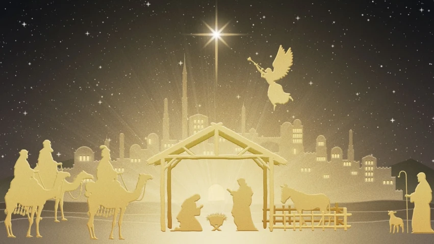 a nativity scene with three wise wise wise wise wise wise wise wise wise wise wise wise, shutterstock, gold ethereal light, jen bartel, city views, she is arriving heaven