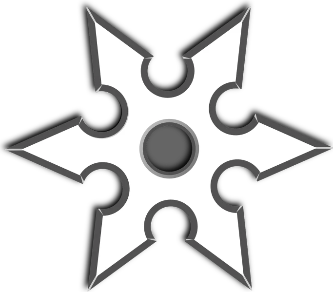 a black and white image of a star, vector art, by Jacob Kainen, pixabay contest winner, minimalism, medieval weapon, cutie mark, in style of chrome hearts, color photo