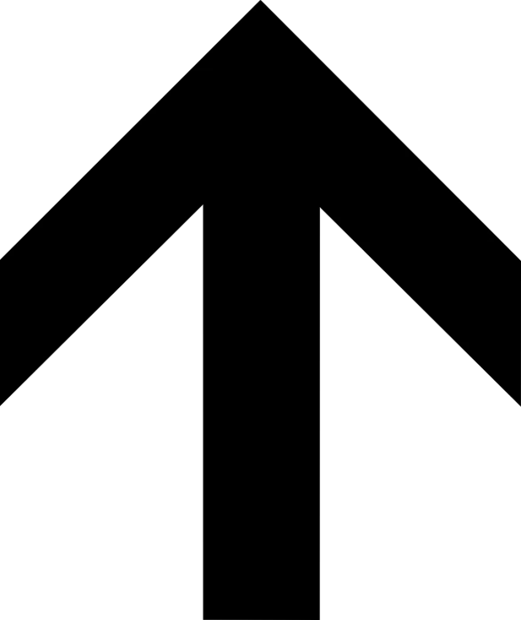 a black arrow symbol on a white background, inspired by Carlos Enríquez Gómez, 3 5 mm pointing up, view from bottom to top, no - text no - logo, pathway