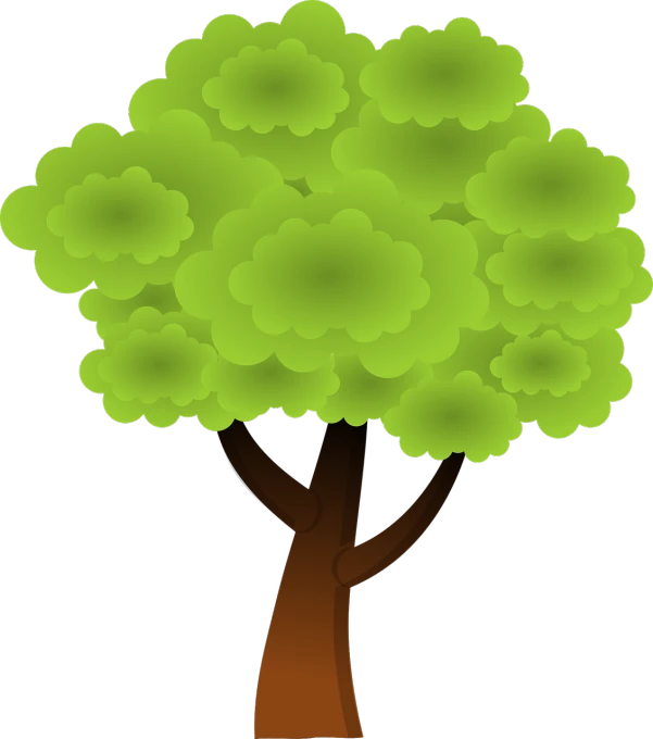 a tree with green leaves on it, a digital rendering, inspired by Masamitsu Ōta, pixabay, mingei, lush trees and flowers, it\'s name is greeny, cotton, a wooden