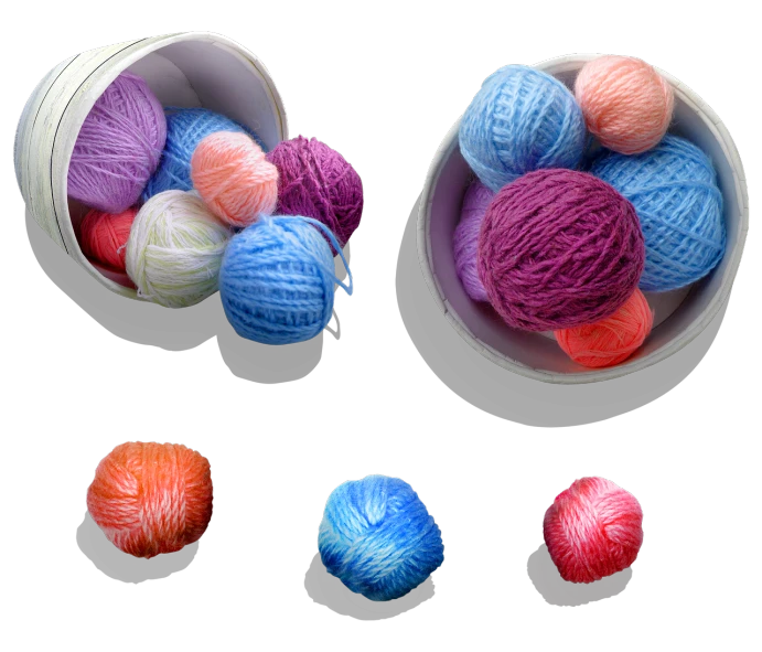 a bunch of balls of yarn in a bucket, inspired by Toss Woollaston, flickr, made with photoshop, 2 4 mp, composite, intarsia