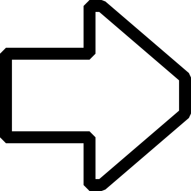 a black arrow pointing left on a white background, deviantart, computer art, outline, integration, form, orthogonal