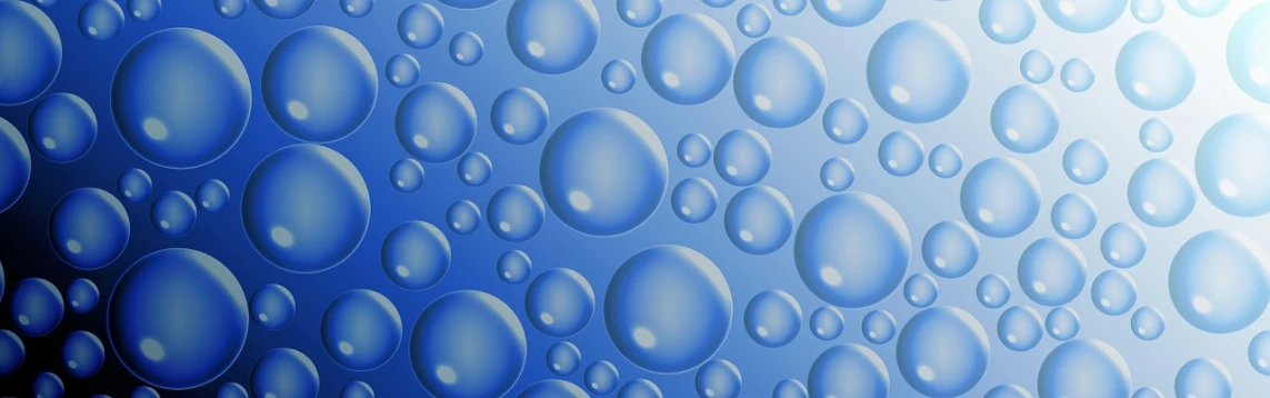 a close up of water droplets on a blue background, an airbrush painting, by Jon Coffelt, conceptual art, vector graphic, cartoon, huge bubbles, 64x64