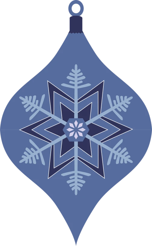 a blue christmas ornament with a snowflake on it, pixabay, folk art, avatar image, neoprene, full - view, cad