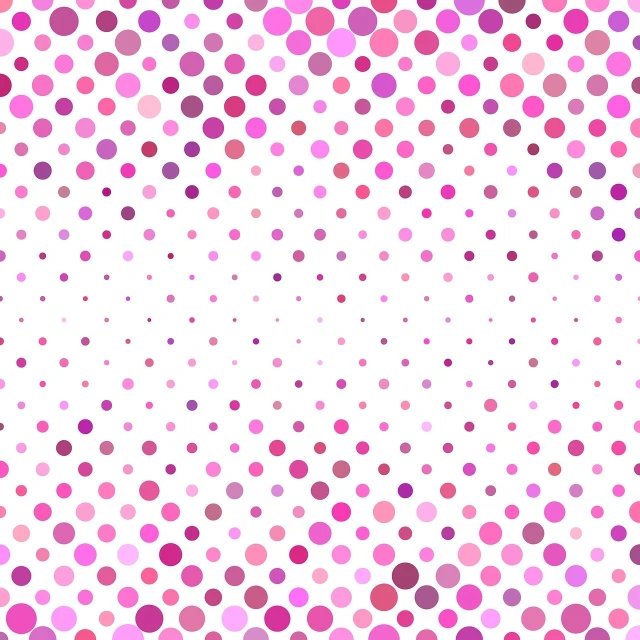 a pink and purple polka dot pattern on a white background, trending on pixabay, pointillism, gradient light red, angular background elements, round shapes, background image