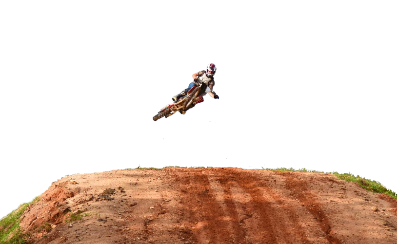 a man flying through the air while riding a dirt bike, photorealism, camcorder effect, flying through space, posterized, wipe out