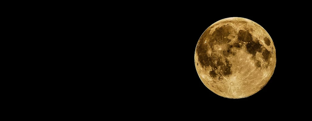 a full moon is seen in the dark sky, an album cover, by Joe Stefanelli, pixabay, minimalism, gold, kris kuksi, 15081959 21121991 01012000 4k, seen from planet earth