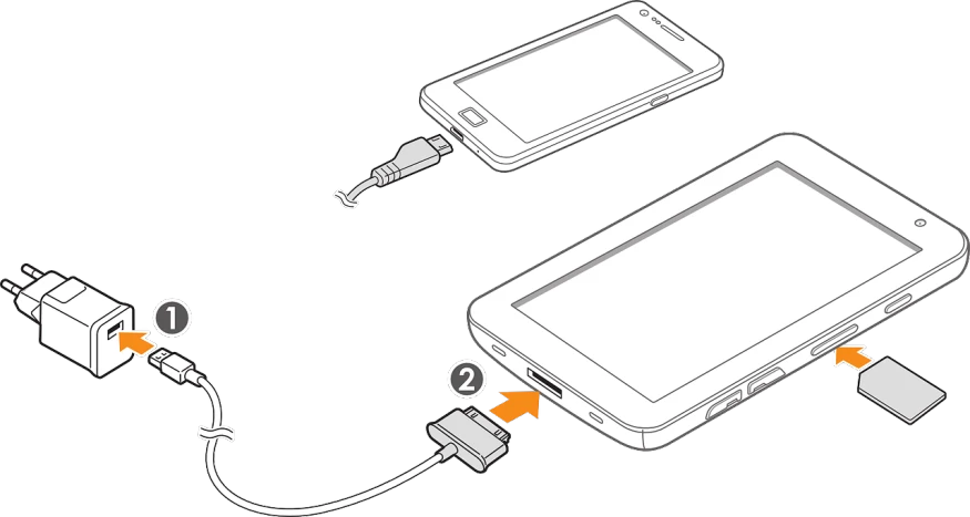 a drawing of a cell phone connected to a charger, happening, -step 50, draw with wacom tablet, galaxy, low resolution sync