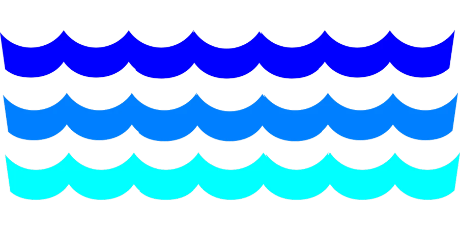 a set of blue and green waves on a black background, inspired by Luigi Kasimir, ( ( dithered ) ), blue and black color scheme)), ((blue)), fins