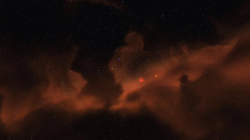a sky filled with lots of stars and clouds, a digital rendering, by Emma Andijewska, reddit, mustafar, mangeta smoke red light, ut 4, webgl render