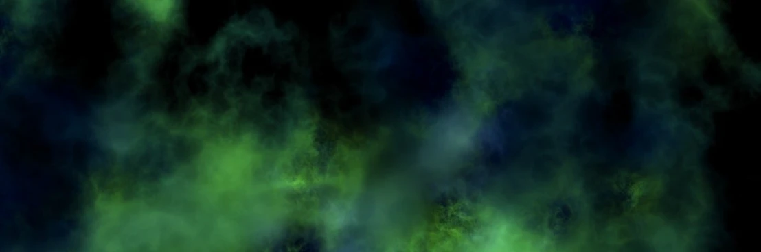 abstract background of green and blue mist with trees