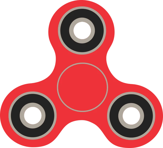 the icon for a red toy on a black background