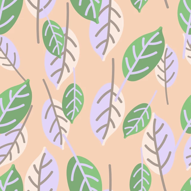 this is a pattern of leaves on a pink background