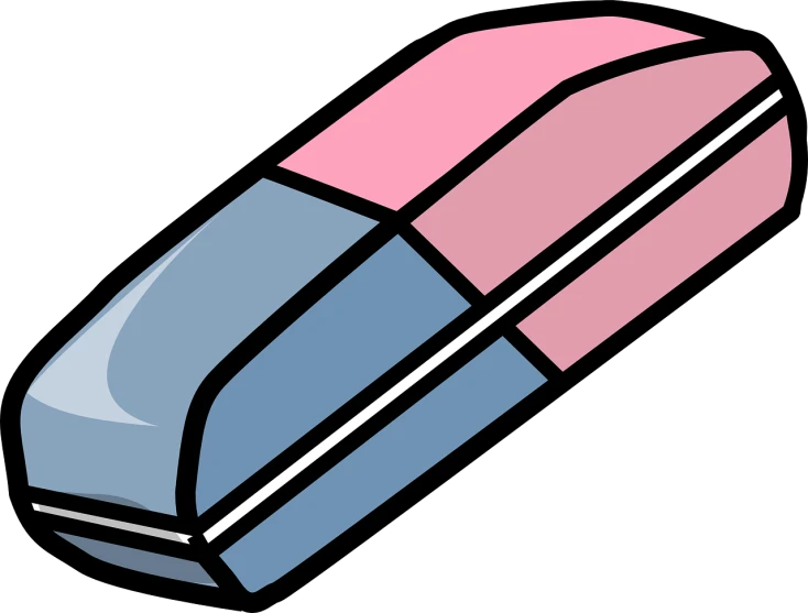 a pink and blue nail with two lines sticking out