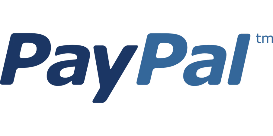 blue paypail logo in white on black