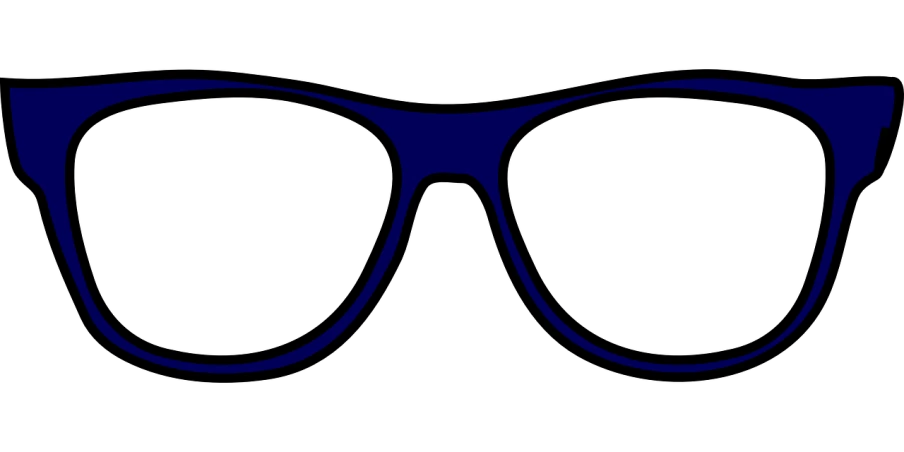 a pair of glasses sits in front of a black background