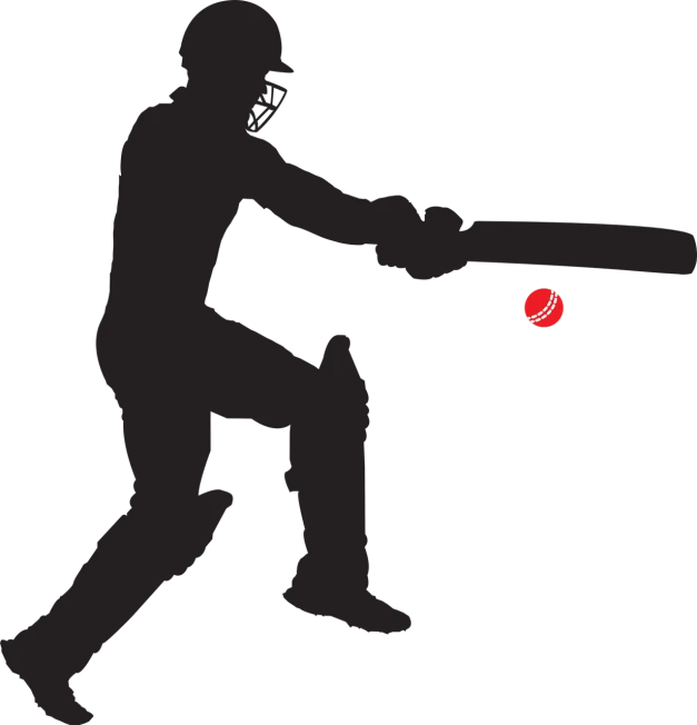 a silhouette of a person in batting stance