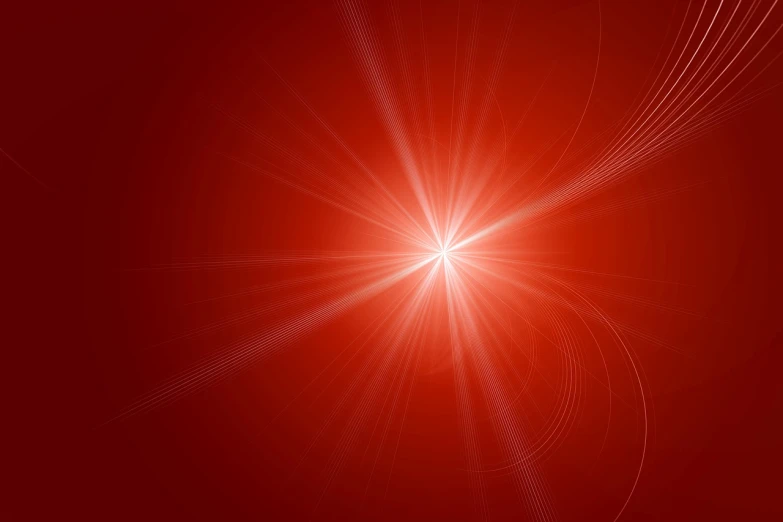 abstract red background with spiral lines and white starburst