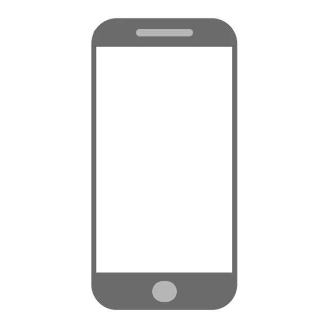 a cell phone with a blank screen on it