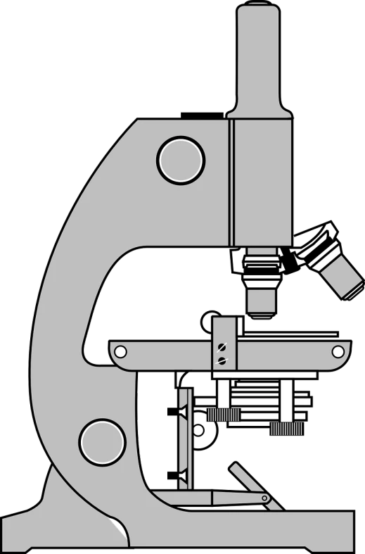 a microscope and a piece of electronic equipment