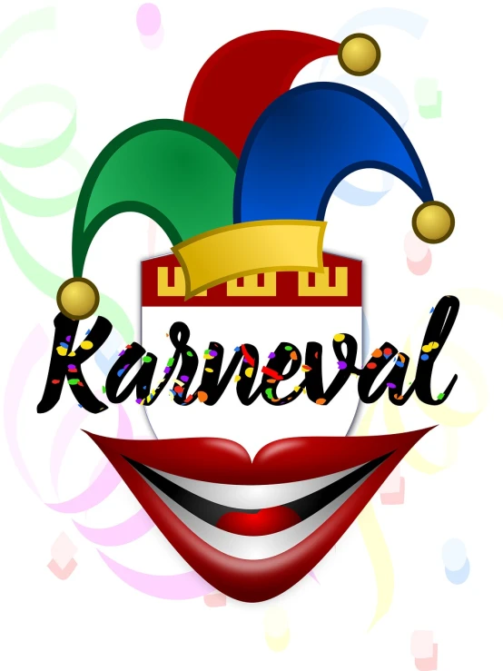 the words karoval with clowns wearing hats