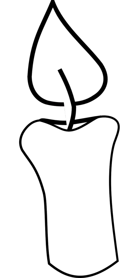 the symbol of a candle with a lit flame