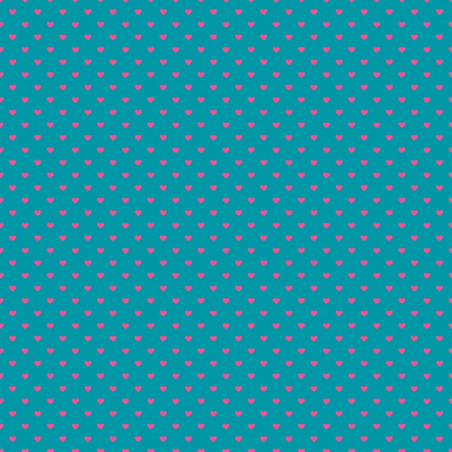 a bright blue and pink polka dot pattern