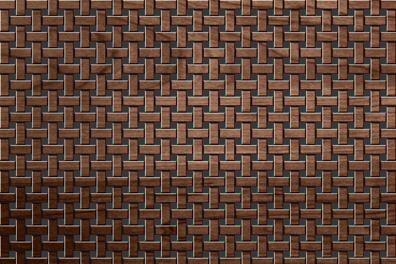 several small squares of brown brick on white ground