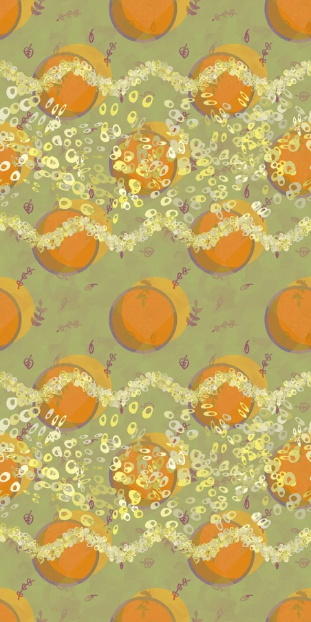 a digital pattern that is designed like oranges