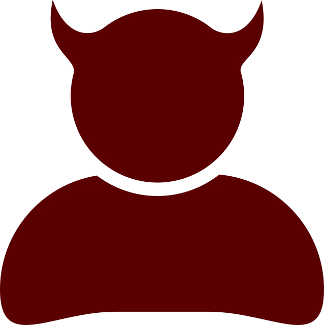 the silhouette of a devil man is depicted