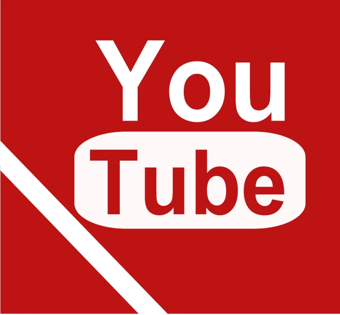 a youtube logo with a line coming out
